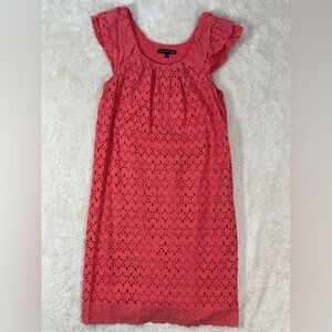 CHRIS MCLAUGHLIN Sherbet Pink Eyelet Dress Size 14 Coastal Grandma